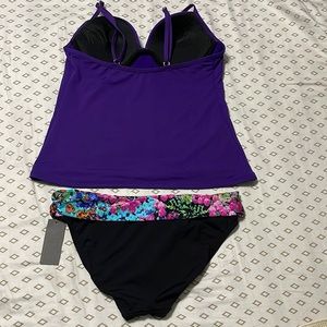 Kenneth Cole Reaction Swimwear - New Women | Color: Purple and black| Size: S